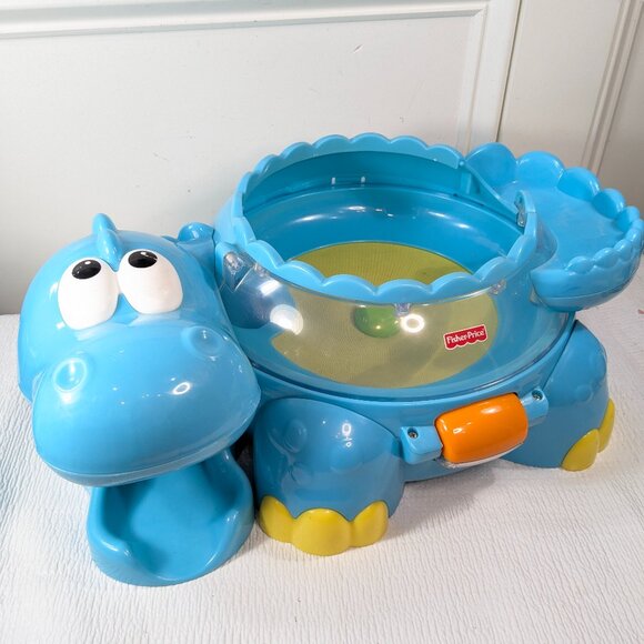 Fisher-Price Go Baby Go! Poppity Pop Musical Dino blue dinosaur toy NO BALLS - Picture 1 of 11